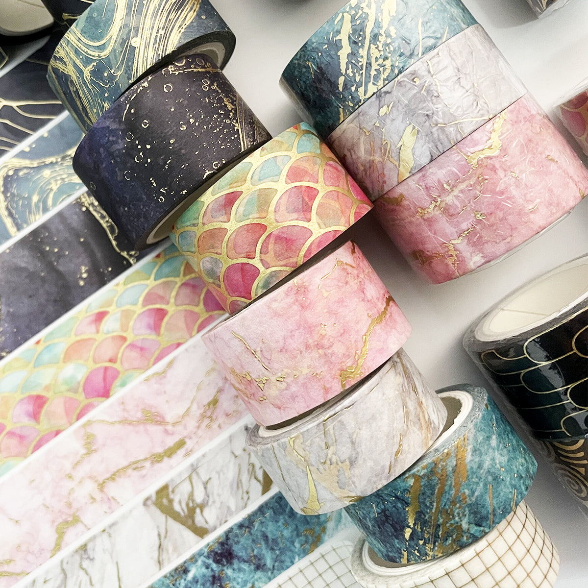 Jeu de Washi Tape aux Motifs Enchanteurs