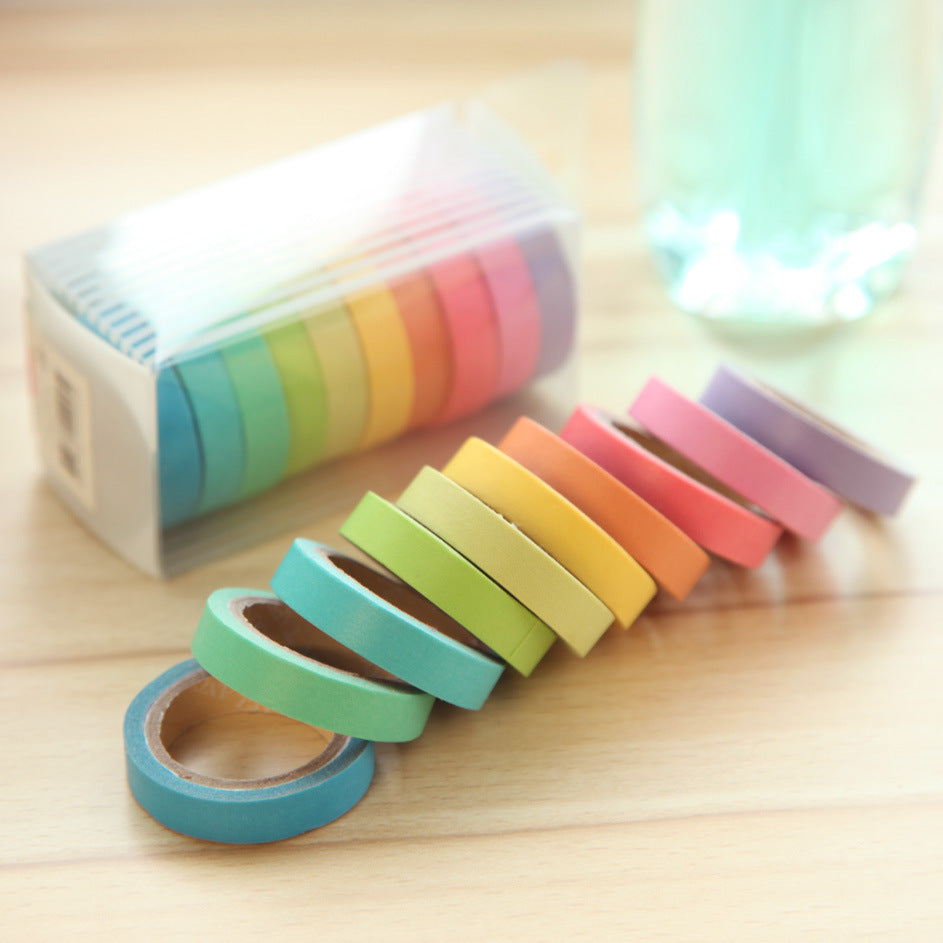 Jeu de Washi Tape Doux Arc-en-Ciel